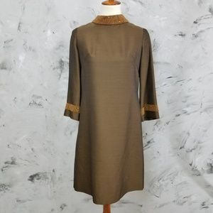60's Brown Shift Dress - Cocktail Dress